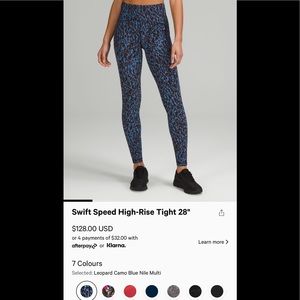 🍋Nwot Lululemon swift speed HR - 28” - new color🍋